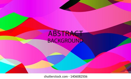 Abstract multicolor wave background. - vector