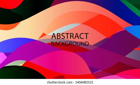 Abstract multicolor wave background. - vector