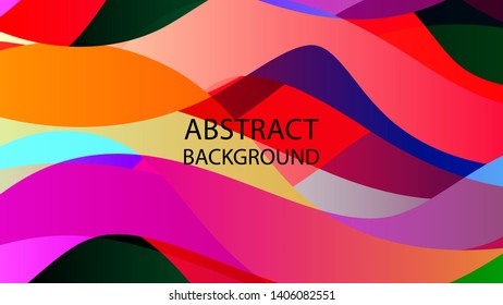 Abstract multicolor wave background. - vector