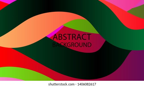Abstract multicolor wave background. - vector