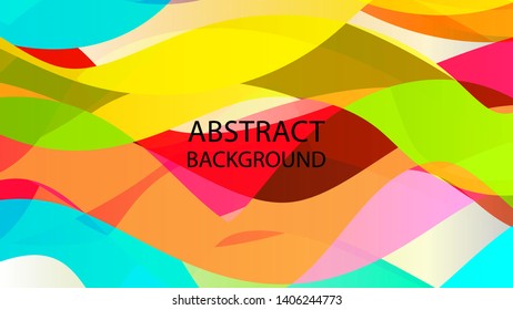 Abstract multicolor wave background. - vector