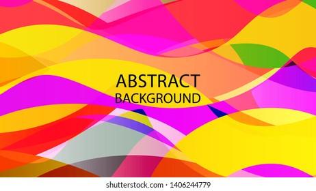 Abstract multicolor wave background. - vector