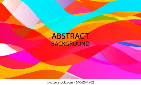 Abstract multicolor wave background. - vector