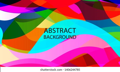 Abstract multicolor wave background. - vector