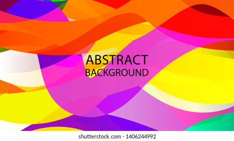 Abstract multicolor wave background. - vector