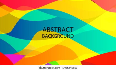 Abstract multicolor wave background. - vector