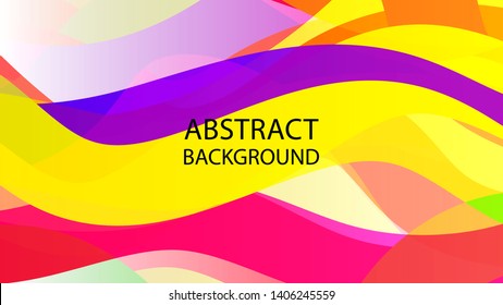 Abstract multicolor wave background. - vector