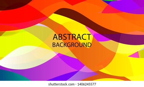 Abstract multicolor wave background. - vector