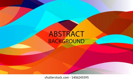 Abstract multicolor wave background. - vector