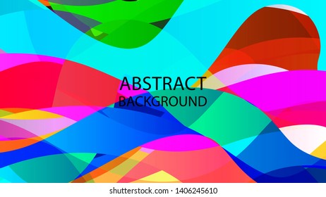 Abstract multicolor wave background. - vector