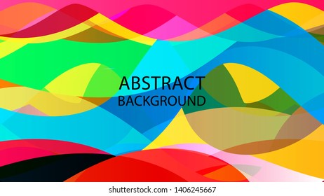 Abstract multicolor wave background. - vector