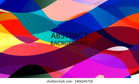Abstract multicolor wave background. - vector