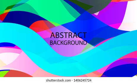 Abstract multicolor wave background. - vector