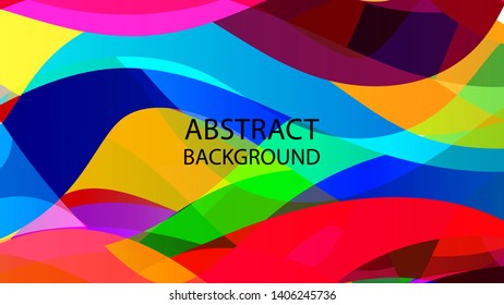 Abstract multicolor wave background. - vector