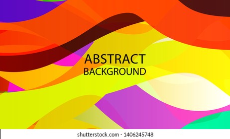 Abstract multicolor wave background. - vector