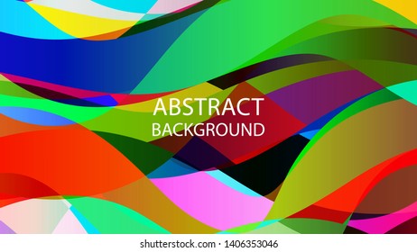 Abstract multicolor wave background. - vector