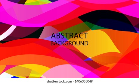 Abstract multicolor wave background. - vector