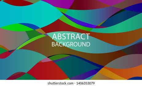 Abstract multicolor wave background. - vector