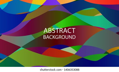 Abstract multicolor wave background. - vector