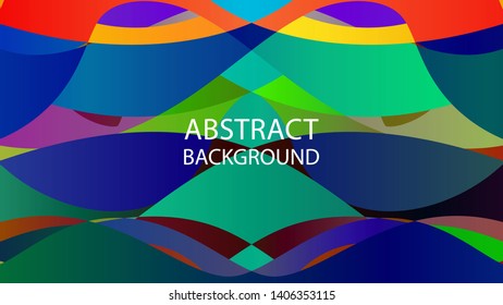 Abstract multicolor wave background. - vector