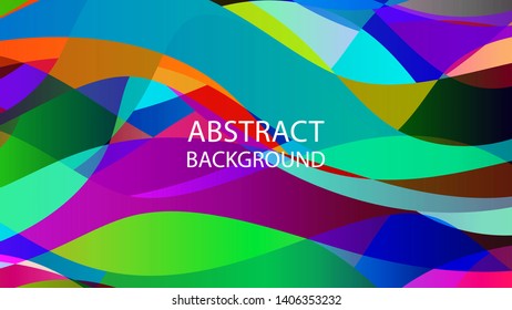 Abstract multicolor wave background. - vector