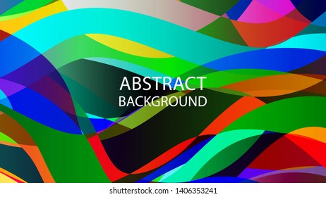Abstract multicolor wave background. - vector