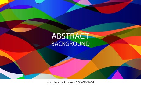 Abstract multicolor wave background. - vector