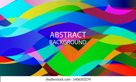 Abstract multicolor wave background. - vector