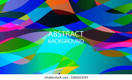 Abstract multicolor wave background. - vector