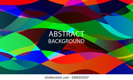 Abstract multicolor wave background. - vector