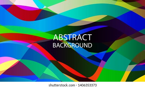 Abstract multicolor wave background. - vector