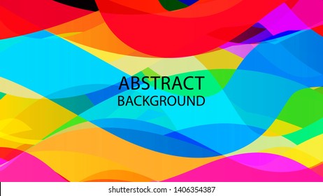 Abstract multicolor wave background. - vector