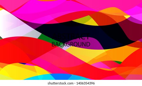 Abstract multicolor wave background. - vector