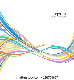 Abstract multicolor wave. A vector.