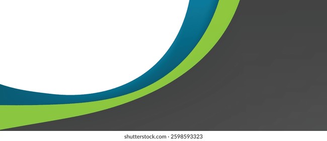 Abstract multicolor wave vector banner template