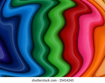 Abstract Multicolor Waves Background (Vector)