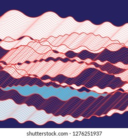 Abstract multicolored background with different color elements and waves