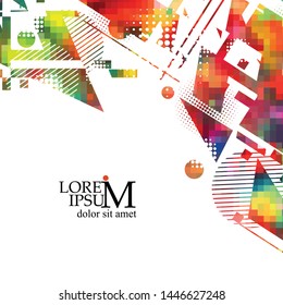 Abstract multicolored background. Frame for text. Vector illustration