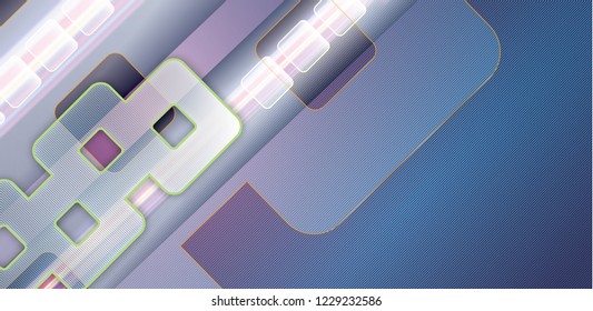 Abstract multicolored background with futuristic geometric forms. Used clipping mask.