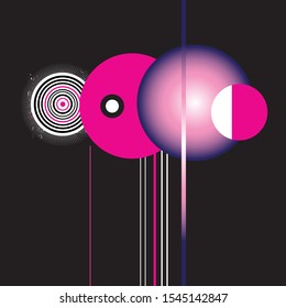 Abstract multicolored background with geometric objects