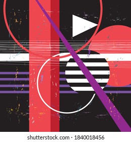 Abstract multi-colored background of geometric objects