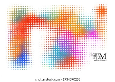 Abstract multicolored background of half-points. Vector illustration