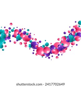 Abstract multicolored background with pearls. Modern festive illustration.