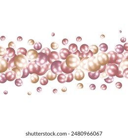 Abstract multicolored background with pearls. Modern festive illustration.