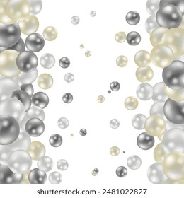 Abstract multicolored background with pearls. Modern festive illustration.