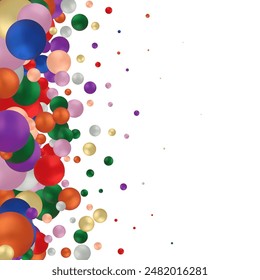 Abstract multicolored background with pearls. Modern festive illustration.