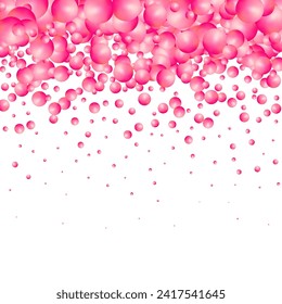 Abstract multicolored background with pink  pearls. Modern festive illustration.