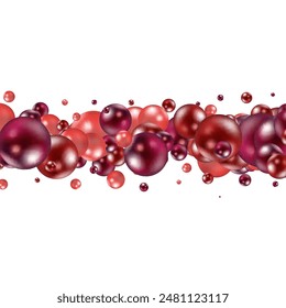 Abstract multicolored background with red pearls. Modern festive illustration.