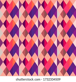 Abstract multicolored background from triangles, bright colors, seamless wallpaper