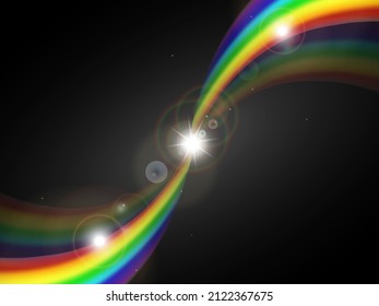 Resumen de fondo multicolor con dos arcos y estrella. Ilustración del vector